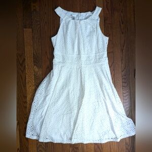 🆕 NWOT white eyelet London Times cutaway neckline sundress